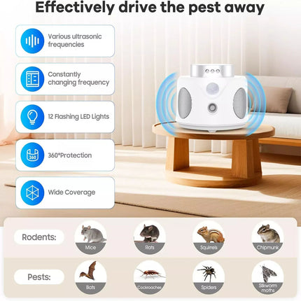 USB Possum Repeller w/ Ultrasonic Chemical Free Insect Pest Rat Mouse Repellent