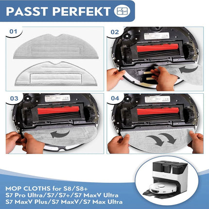 18 Pack Robot Vacuum Parts For Roborock S8 S8 Plus Includes Filter And Brush