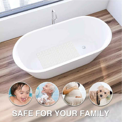Non-Slip Bath Mat Anti Mould Shower Mats TPE Bathroom Bathtub Suction Mat Floor