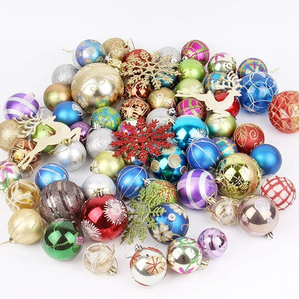 Christmas Tree Baubles Balls Decor Ornament Xmas Party Decorations Gift Pack Mix Value Pack