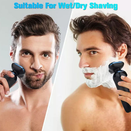Electric 4D Shaver Razor for Men Waterproof Wet Dry Rechargeable Rotary Trimmer