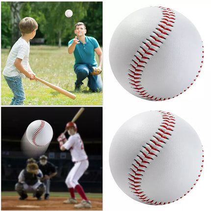 2Pcs Blank Leather Baseball Wool Yarn Center 9inch Ball Professional Casual Base Ball