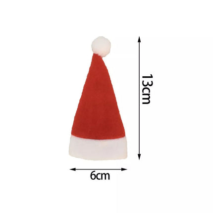 20Pcs Red Hat Santa Cutlery Christmas Knife Bag Xmas Fork Holder Décor
