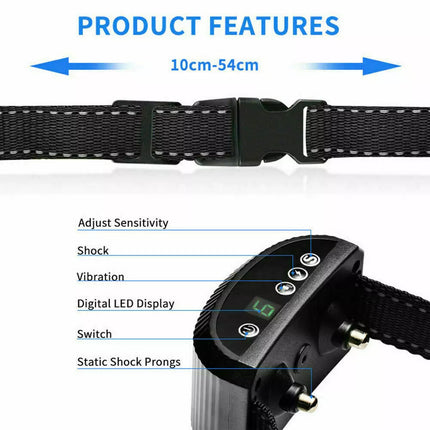 Auto Anti Bark Dog Collar Rechargeable Stop Barking Non-Shock Humane Waterproof