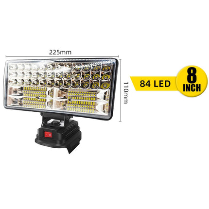 18V Li-Ion Battery LED Work Light Workshop Flashlights Torch Camping