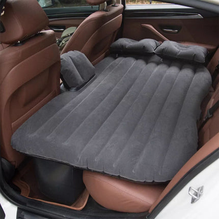 Portable Inflatable Car Back Seat Mattress Camping Travel Air Bed +Electric Pump