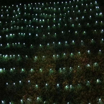300 LED White Solar Net Christmas Lights With 8 Functions Size 3M x 3M