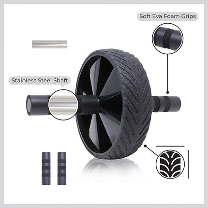 Ab Roller Wheel Push Up Core Trainer for Home Fitness Exercise Waist Workout Use