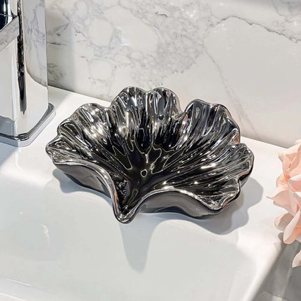 V-shaped Drainage Ginkgo Leaf Drain Soap Dish Soap Organizer Photo Props