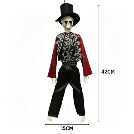 2pk Halloween Skeleton Couple Hanging Decor Party Prop Coco Corpse Bride Groom