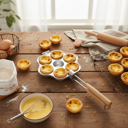 7-Cup Tart Pan Non-Stick Aluminum Flower Baking Mold for Home Cake Tray 1 Piece