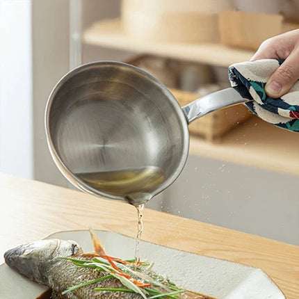 Stainless Steel Milk Pot Butter Warmer Pan Small Saucepan with Pour Spouts