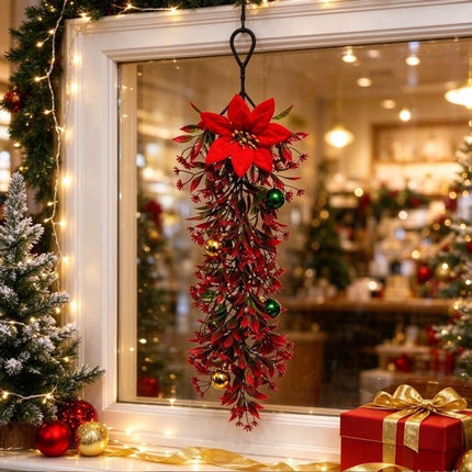Plastic Artificial Christmas Ball Vine Wall Hanging