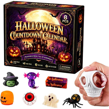 8PCS Sensory Squi-shy Blind Box Dumpling Squeeze Toy Halloween Relaxing Relieve