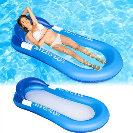 Inflatable Float Chair Hammock Pool Lounge Bed Swimming Chair Water Beach Party