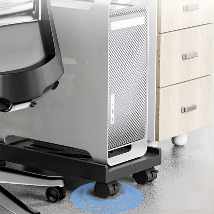 Computer Tower Holder Adjustable Stand With Rolling Wheels For Desktop Office