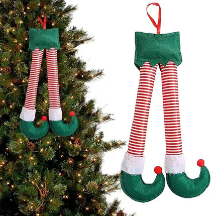 Christmas Santa Claus Elf Legs for Car Boot Hanging Decoration Vehicle