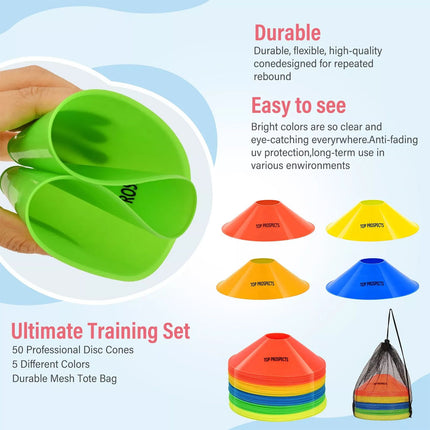 Sports Cones Set of Agility Cones for Football, Basketball, Athletics, Cricket