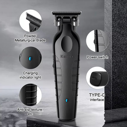 Cordless Hair Trimmer 0mm Zero Gapped Carving Clipper Detailer