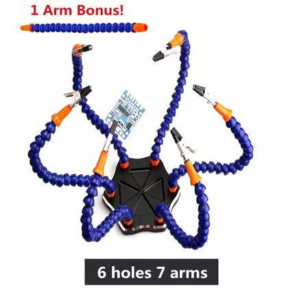 6+1 Hand Solder 3rd Hand Soldering Iron Stand Holder Station Clamp Helping Tool