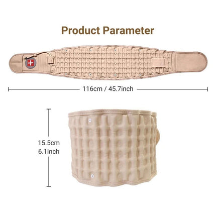 Decompression Lumbar Support Belt Waist Air Traction Brace Spinal Back Relief