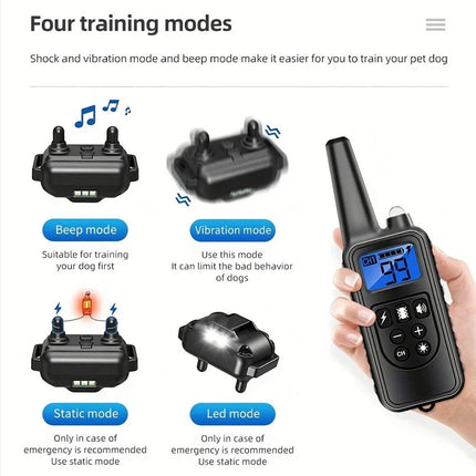 Electric Dog Training Collar Dog Anti Bark Stop Rechargeable Waterproof w Remote