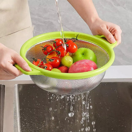 Stainless Steel Colander Strainer Drain Bowl for Vegetables Fruits Kitchen Tool
