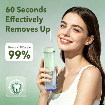 Foldable Oral Irrigator Water Jet Dental Teeth Flosser Tooth Cleaner 4 Nozzles