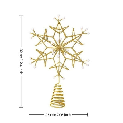 Shimmering Christmas Topper Decor Christmas Tree Top Star Home Decorations