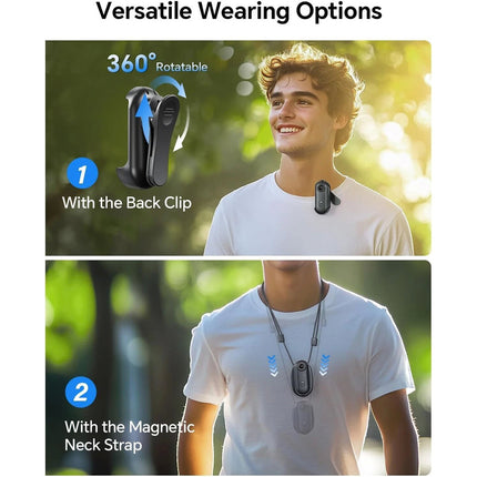 4K 128GB Mini Wearable Body Camera, 360°Rotatable Clip,Video Camcorder