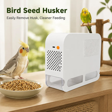 Parrot Bird Food Winnower Grain Husk Separator and Seed Sifting Mixer Cleaner (White)
