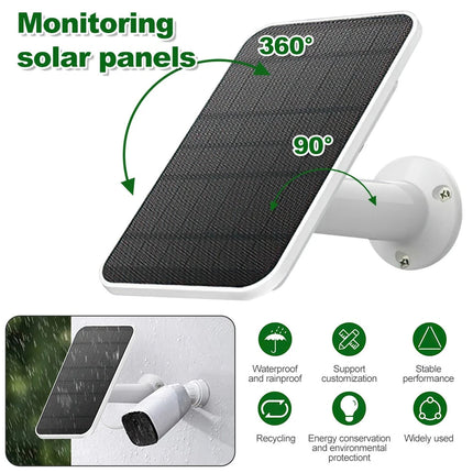 4w Solar Panel for eufyCam Security eufy Camer 2/2C/2C Pro/ Pro Mount 11.8FT  (1PC)