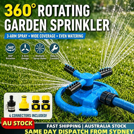 360 Degree Rotating Garden Sprinkler Lawn Sprayer Automatic Watering Irrigation System