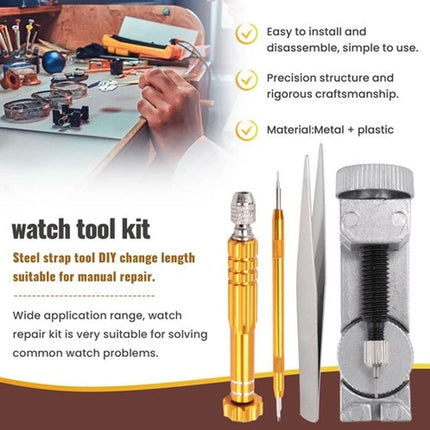 Watch Repair Tools Kit Battery Replacement Watchband Remover Spring Bar Tool Set