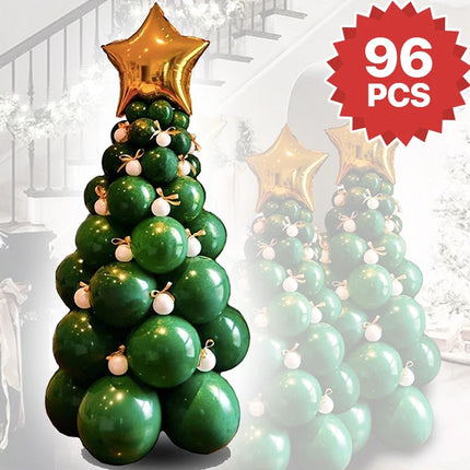 96PCS Christmas Latex Balloon Garland Arch Kit Xmas Tree Party Decorations
