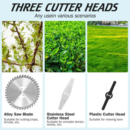 Cordless Electric Grass String Trimmer Lawn  Brush Mower Whipper Snipper