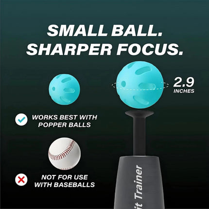 Baseball Training Tee Popper - Pops Up Balls to The Perfect Height with 3 Balls