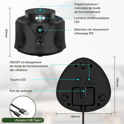 Mice Repellent Ultrasonic Plug In Indoor Mouse Repeller Device Rodent Control