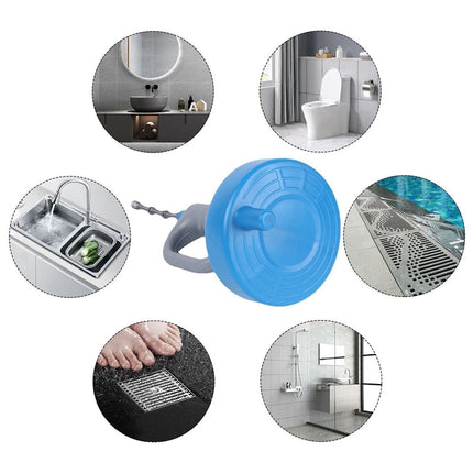 Sink Pipe Drain Cleaner Unblocker Auger Unblock Plunger with 10m Snake Cable