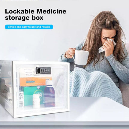 Refrigerator Lockable Box Safety Medicine Lock Box for Food Storage Childproof