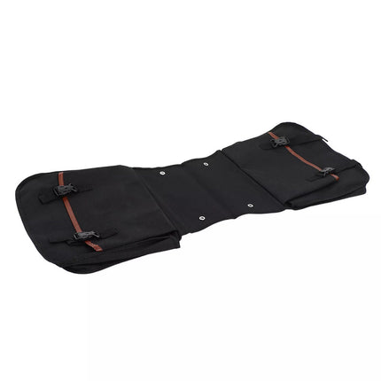 Waterproof Motorcycle Saddle Bag Black Universal Riding Canvas Travel Bag