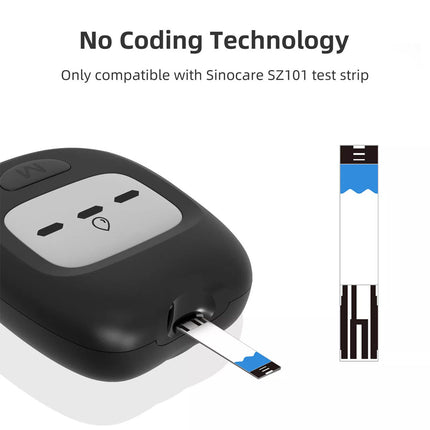 Blood Glucose Monitor Diabetes Kit Blood Sugar Meter with 100 Test Strips