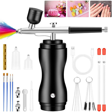 Cordless Airbrush Kit with Compressor Handheld Rechargeable Air Brush Gun Kit