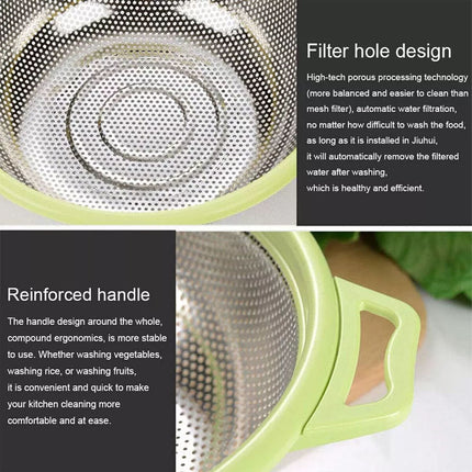 Stainless Steel Colander Strainer Drain Bowl for Vegetables Fruits Kitchen Tool