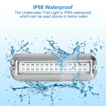 For Marine Boat Transom42LED Boat Light Stainless Steel Underwater Pontoon Pair
