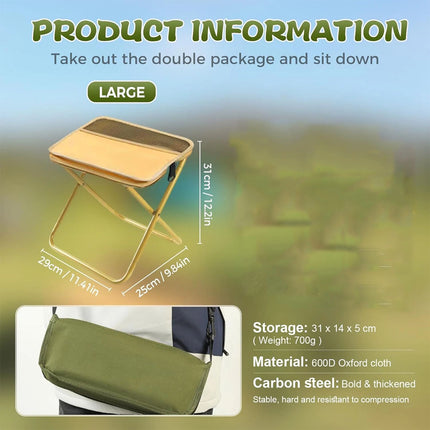 Portable Stool Lightweight Foldable Stool with Bag for Picnic Hiking Fishing