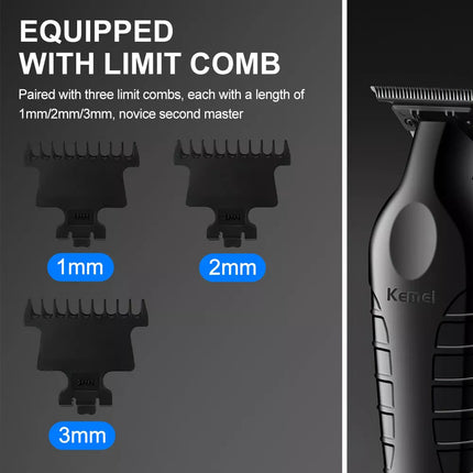 Cordless Hair Trimmer 0mm Zero Gapped Carving Clipper Detailer