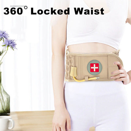 Decompression Lumbar Support Belt Waist Air Traction Brace Spinal Back Relief