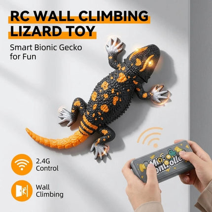 2.4G Remote Control Wall Climbing Lizard Toy with Realistic Movements, LED