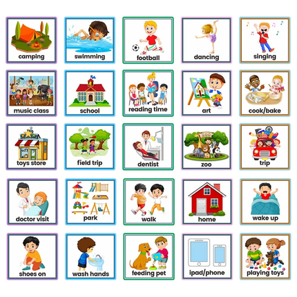 70Pcs Visual Daily Schedule Cards Routine Work Activity Planner